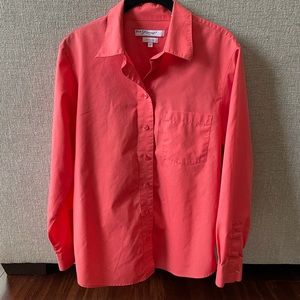 Foxcroft for Appleseed’s Women’s Button Up Coral 12P